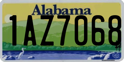 AL license plate 1AZ7068