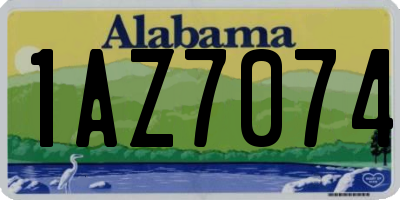 AL license plate 1AZ7074