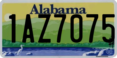 AL license plate 1AZ7075