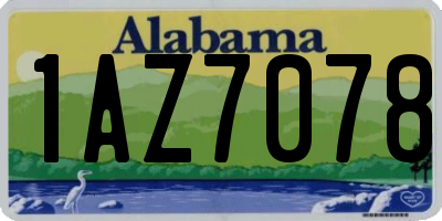 AL license plate 1AZ7078