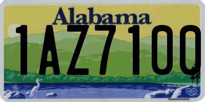 AL license plate 1AZ7100