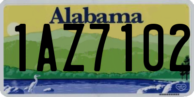 AL license plate 1AZ7102