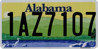 AL license plate 1AZ7107