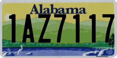 AL license plate 1AZ7117