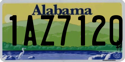 AL license plate 1AZ7120