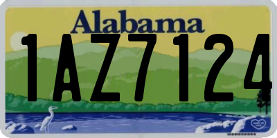 AL license plate 1AZ7124