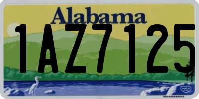 AL license plate 1AZ7125