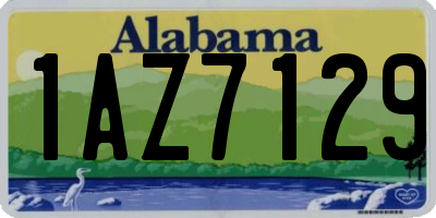 AL license plate 1AZ7129