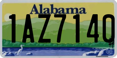 AL license plate 1AZ7140