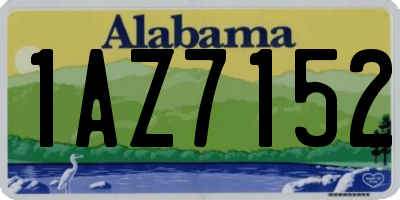 AL license plate 1AZ7152