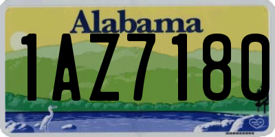 AL license plate 1AZ7180