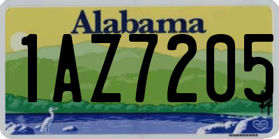 AL license plate 1AZ7205