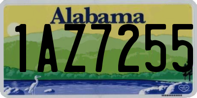 AL license plate 1AZ7255
