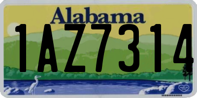 AL license plate 1AZ7314