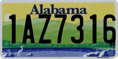 AL license plate 1AZ7316