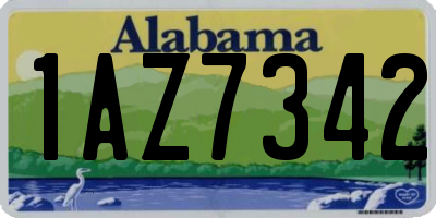 AL license plate 1AZ7342