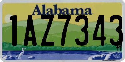 AL license plate 1AZ7343