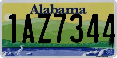 AL license plate 1AZ7344
