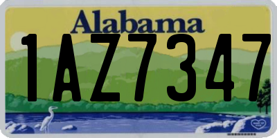 AL license plate 1AZ7347