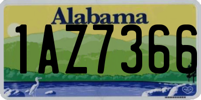 AL license plate 1AZ7366