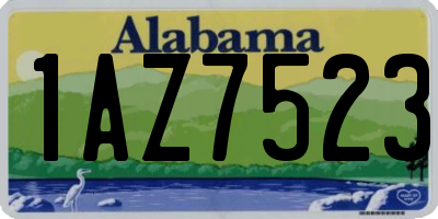 AL license plate 1AZ7523