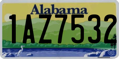 AL license plate 1AZ7532