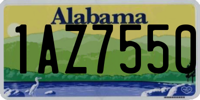 AL license plate 1AZ7550