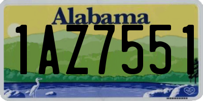 AL license plate 1AZ7551