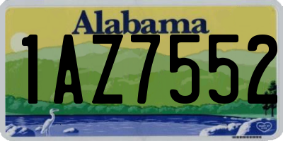 AL license plate 1AZ7552