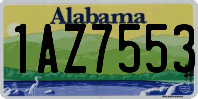 AL license plate 1AZ7553