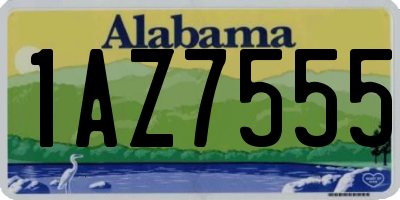 AL license plate 1AZ7555