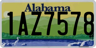 AL license plate 1AZ7578