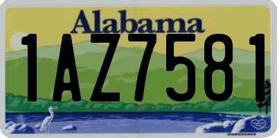 AL license plate 1AZ7581