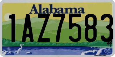 AL license plate 1AZ7583