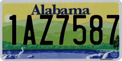 AL license plate 1AZ7587