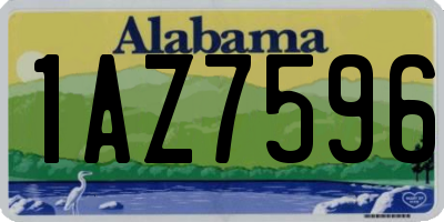 AL license plate 1AZ7596