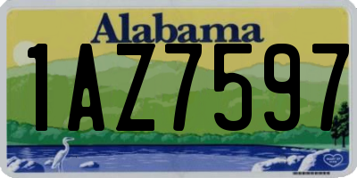 AL license plate 1AZ7597