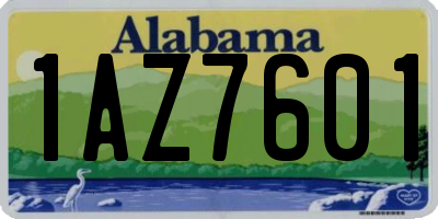 AL license plate 1AZ7601