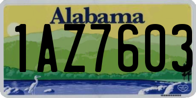 AL license plate 1AZ7603