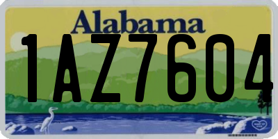 AL license plate 1AZ7604