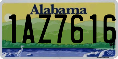 AL license plate 1AZ7616