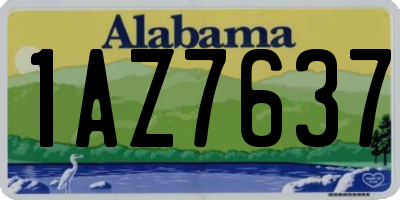 AL license plate 1AZ7637