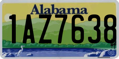 AL license plate 1AZ7638