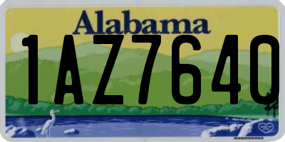 AL license plate 1AZ7640