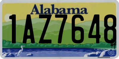 AL license plate 1AZ7648