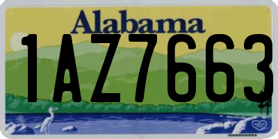 AL license plate 1AZ7663