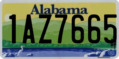 AL license plate 1AZ7665