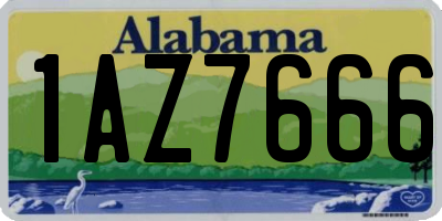 AL license plate 1AZ7666