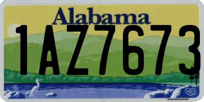 AL license plate 1AZ7673