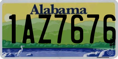 AL license plate 1AZ7676